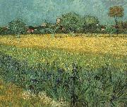 Vincent Van Gogh View of Arles with Irises in the Foreground oil painting on canvas